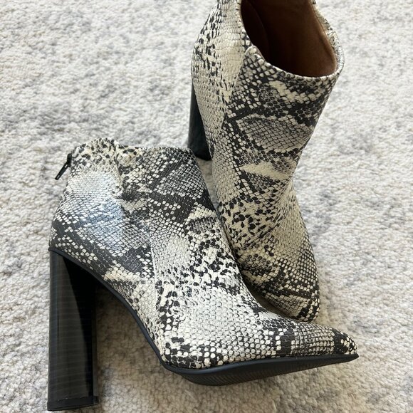 The Kendra Ankle Bootie in Snake Print - Picture 3 of 3